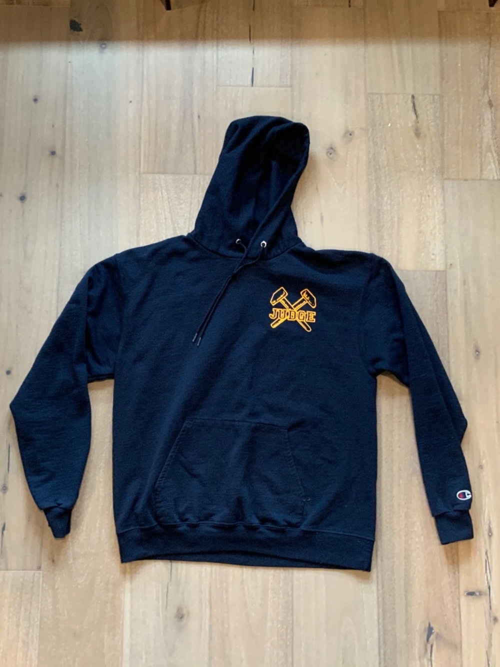 Judge NYHC sXe New York Crew hooded sweatshirt Navy Large Champion